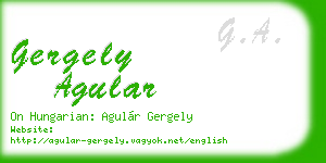 gergely agular business card
